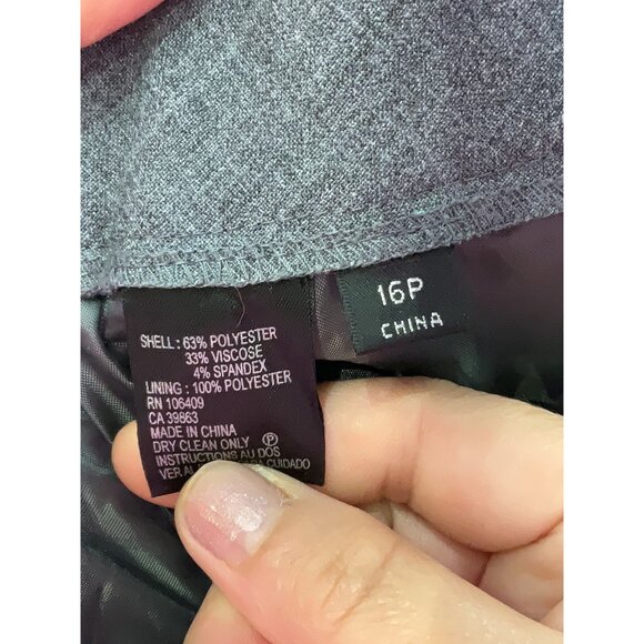 Classic Gray Trousers - size 16p Petite - Picture 4 of 4